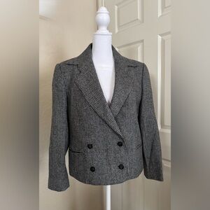 Vintage Wool Tweed Double-Breasted Women's Blazer by Albert Lewis Size 10